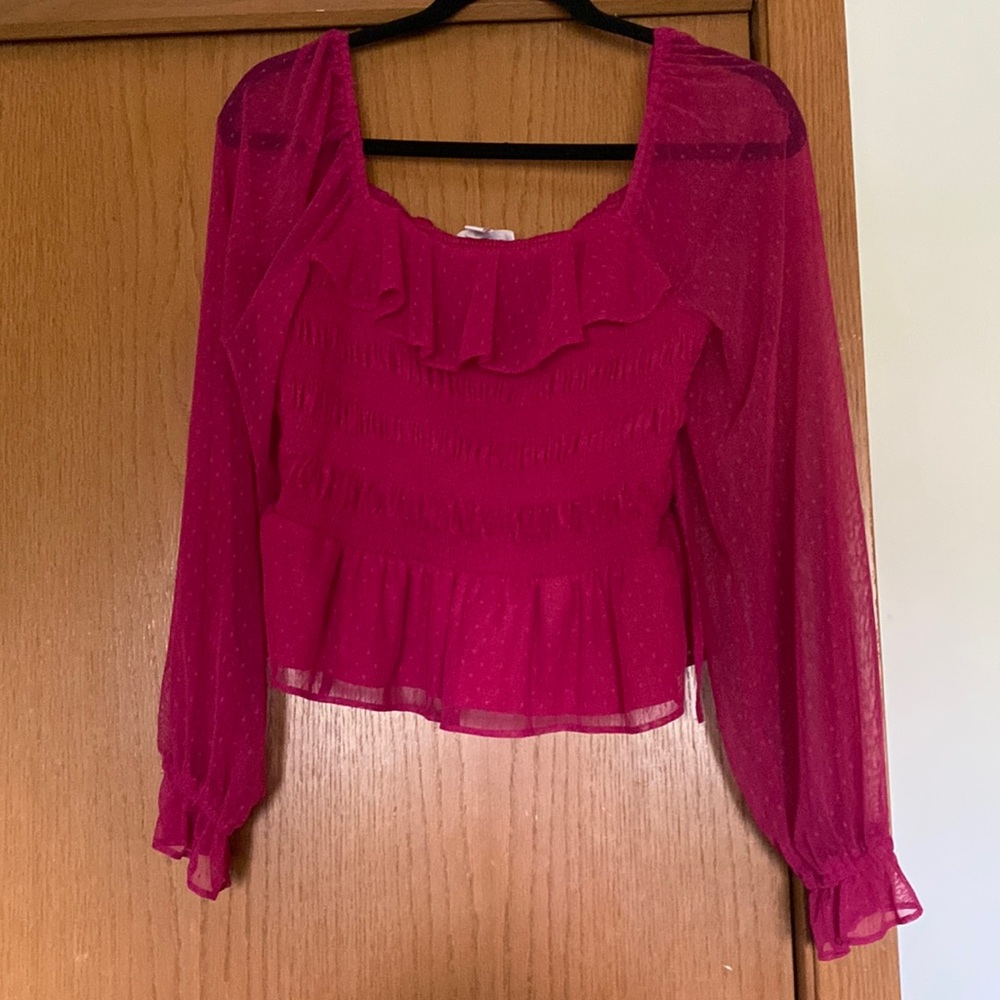Hot pink blouse